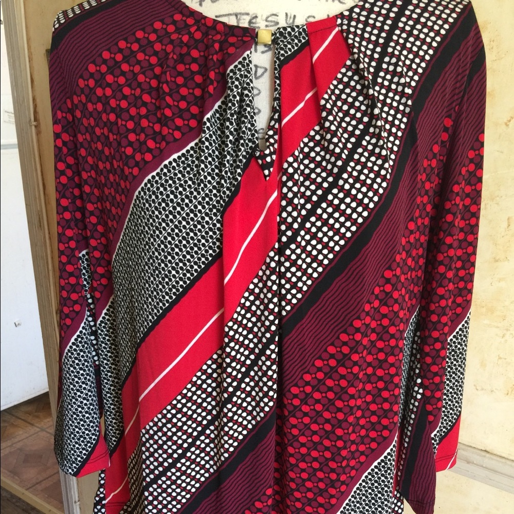 NWT Liz Claiborne Multicolored Blouse; XL & 3X $45
